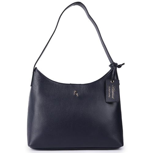 Apos;Splendore di Milano&apos; Real Leather Hobo Shoulder Bag: 64203 Navy Blue NA - Ashwood Handbags - Modalova