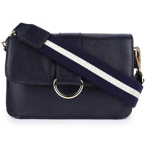 Apos;Amore di Cuoio&apos; Real Leather Small Crossbody Bag: 64297 Navy Blue NA - Ashwood Handbags - Modalova