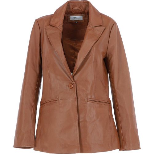 Lucia' Real Leather Fashion Single Breasted Blazer: AWL-Blazer Tan 12 - Ashwood Handbags - Modalova