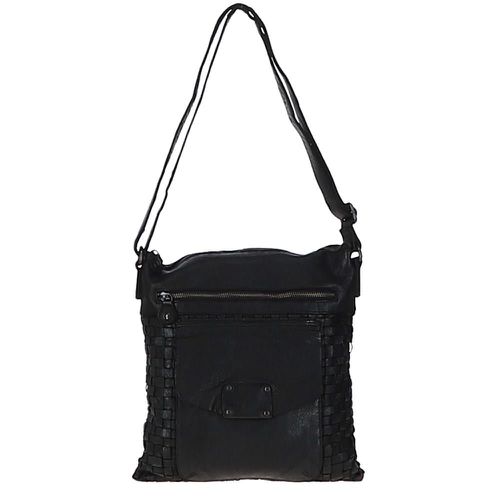 Woven Large Leather Vintage Crossbody Bag: D-72 Black NA - Ashwood Handbags - Modalova