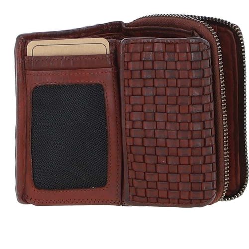 Vintage Woven Leather 7 Card Purse: D-82 Cognac NA - Ashwood Handbags - Modalova