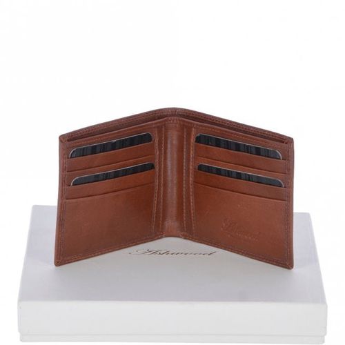 Men's Vegetable Tanned Leather Classic 8 Card Billfold Wallet 1211-VT Tan NA - Ashwood Handbags - Modalova