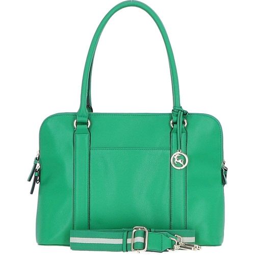 Apos;Cuore di Cuoio&apos; 3 Section Large Leather Handbag: X-39 Green - Ashwood Handbags - Modalova