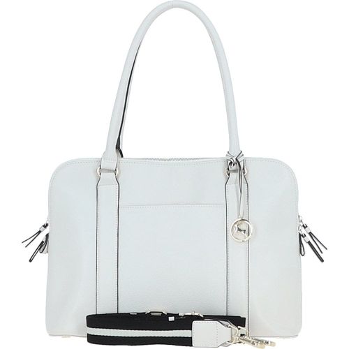 Apos;Cuore di Cuoio&apos; 3 Section Large Leather Handbag: X-39 White - Ashwood Handbags - Modalova