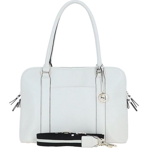 Apos;Cuore di Cuoio&apos; 3 Section Large Leather Handbag: X-39 White NA - Ashwood Handbags - Modalova