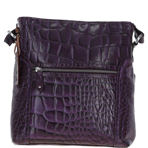 Perla' Croc-embossed Crossbody Bag: 12088 Purple NA - Ashwood Handbags - Modalova