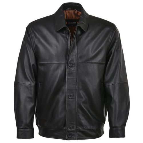 Apos;Ferdinando&apos; Mens Leather Bomber Jacket: 5704 Black Size 4XL - Ashwood Handbags - Modalova