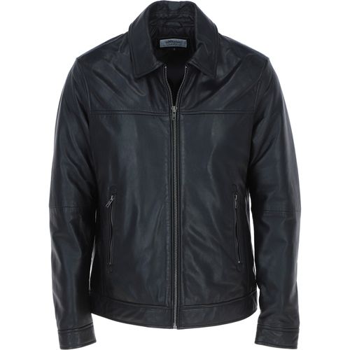 Brando' Men's Classic Leather Bomber Jacket: awl-brando Black Size 6XL - Ashwood Handbags - Modalova