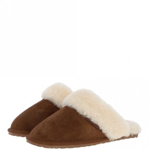 Classic Suede Sheepskin Slippers: FEN-LADIES SLIPPERS 3/4 Chestnut - Ashwood Handbags - Modalova