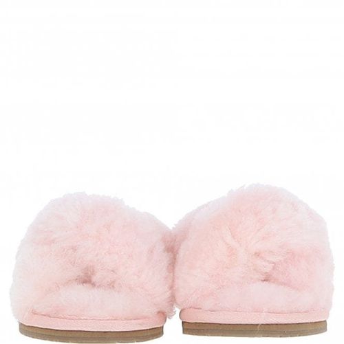 Apos;Chouette&apos; Fenland Sheepskin Crossover Slippers: LADIES CROSSOVER Pink 3/4 - Ashwood Handbags - Modalova