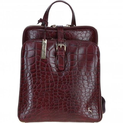 Croc-Embossed Leather Backpack: 21-027 Bordo/croc NA - Ashwood Handbags - Modalova