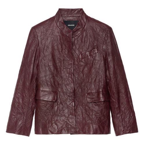 Blazer Veryn Cuir Froissé Burgundy - Taille 38 - Zadig&Voltaire - Modalova