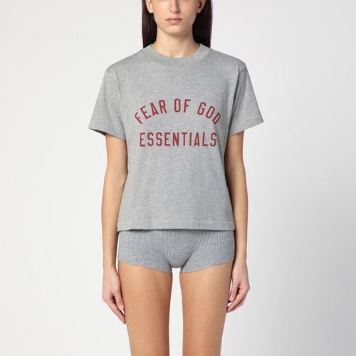 T-Shirt Tri-Blend grigia con logo - Fear of God Essentials - Modalova