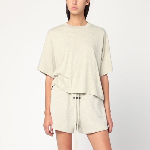 Oversized greige cotton-blend T-shirt - Fear of God Essentials - Modalova