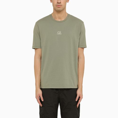 T-shirt Agave green in cotone con logo - C.P. Company - Modalova