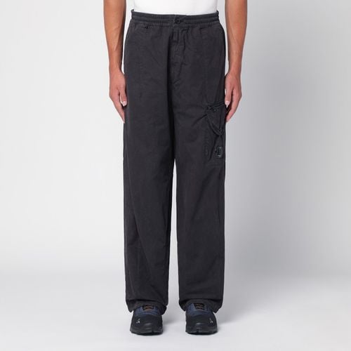 Black washed cotton cargo trousers - C.P. Company - Modalova