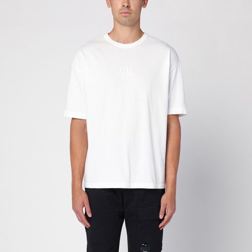 White cotton crew-neck t-shirt - C.P. Company - Modalova