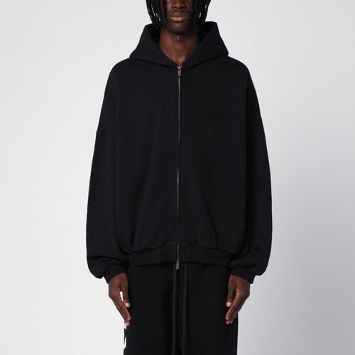 Felpa con zip nera con logo - Fear of God Essentials - Modalova