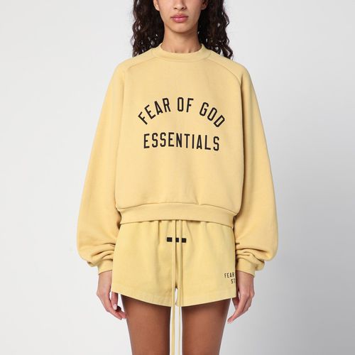 Bernsteinfarbenes Cropped-Sweatshirtmit Logo - Fear of God Essentials - Modalova