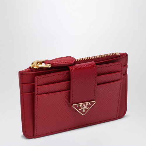 Saffiano and smooth leather card case - Prada - Modalova