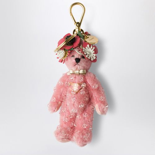 Ciondolo da borsa Teddy rosa - Prada - Modalova