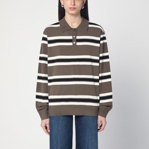 Brown/black/white striped polo - THE GARMENT - Modalova