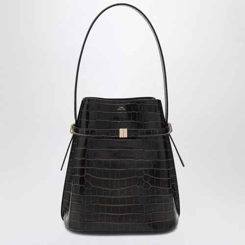 Crocodile-embossed leather bucket bag - TOTEME - Modalova