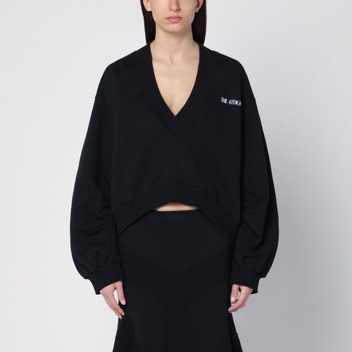 Oversize-Sweatshirt mit V-Ausschnitt aus Baumwolle - The Attico - Modalova