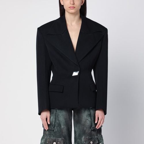 Wool single-breasted jacket with epaulettes - The Attico - Modalova