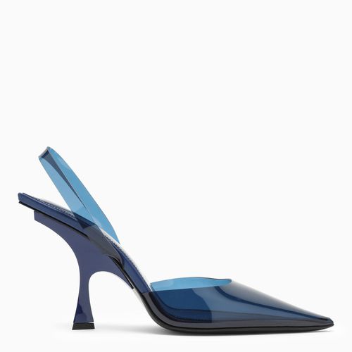 Slingback blu elettrico in PVC - The Attico - Modalova