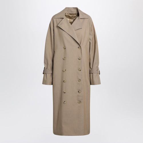 Trench doppiopetto beige in misto cotone - TOTEME - Modalova