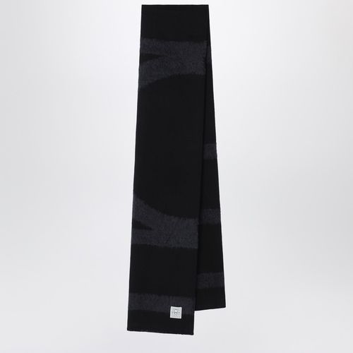 Black twill scarf with monogram - TOTEME - Modalova