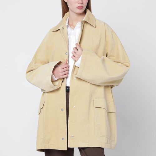 Giacca overshirt beige in velluto a coste - TOTEME - Modalova