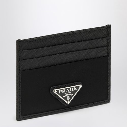 Saffiano card case with logo triangle - Prada - Modalova