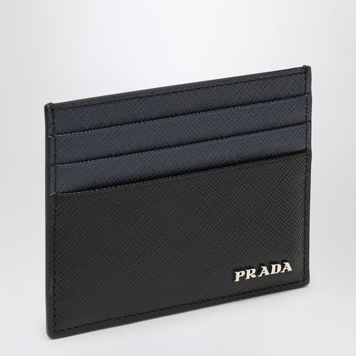 Card holder in Saffiano blue/black - Prada - Modalova