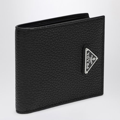 Black leather wallet - Prada - Modalova