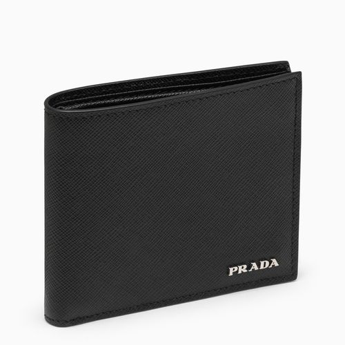 Black Saffiano wallet with logo - Prada - Modalova