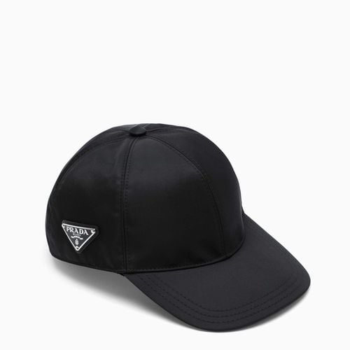 Black nylon baseball cap - Prada - Modalova