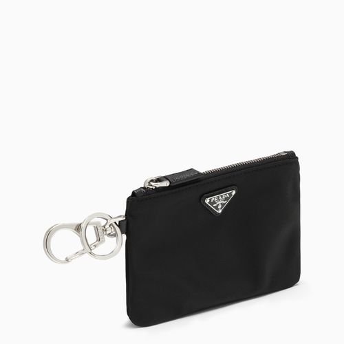 Pouch con portachiavi nera in Re-Nylon - Prada - Modalova