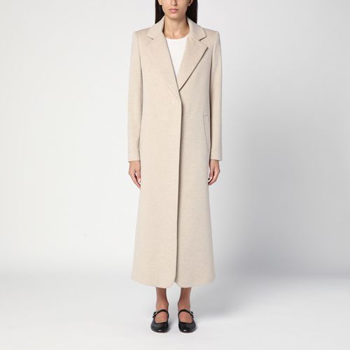 Cappotto monopetto beige chiaro in lana e cashmere - Federica Tosi - Modalova