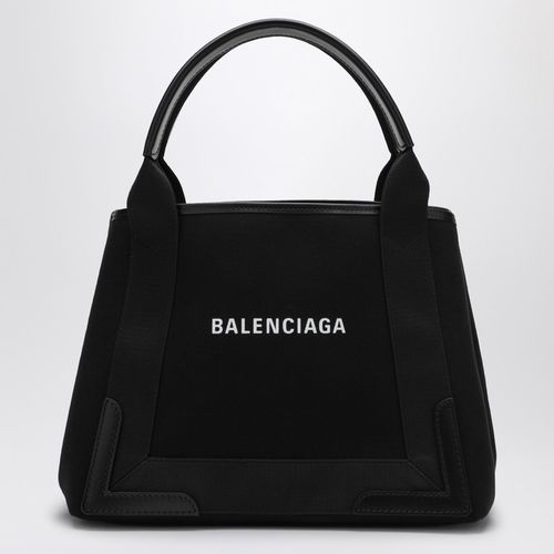 Borsa piccola Cabas nera in tela e pelle - Balenciaga - Modalova