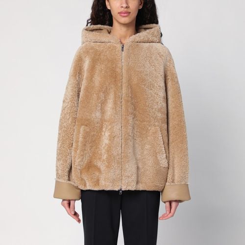 Beige shearling jacket - Prada - Modalova