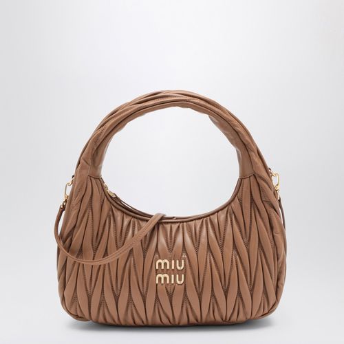 Borsa Miu Wander caramello matelassé - Miu Miu - Modalova