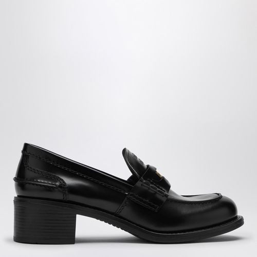 Penny loafer in brushed leather - Miu Miu - Modalova