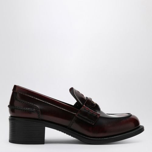 Penny loafer in brushed leather - Miu Miu - Modalova