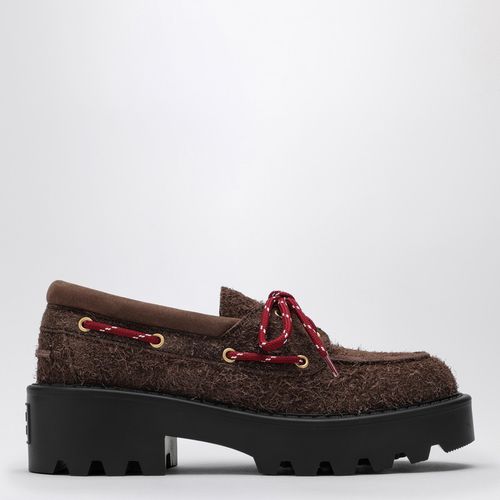 Burnt suede loafer - Miu Miu - Modalova