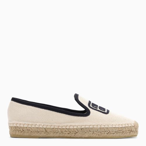 Elfenbeinfarbene/ Espadrilles mit Logostickerei - Miu Miu - Modalova