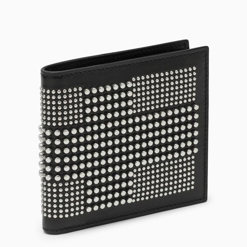 Black studded leather wallet - Alexander McQueen - Modalova