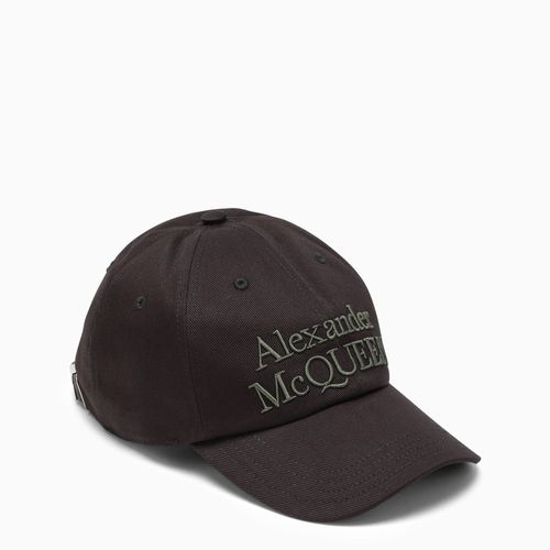 Schwarze Mütze mit Logo-Stickerei - Alexander McQueen - Modalova