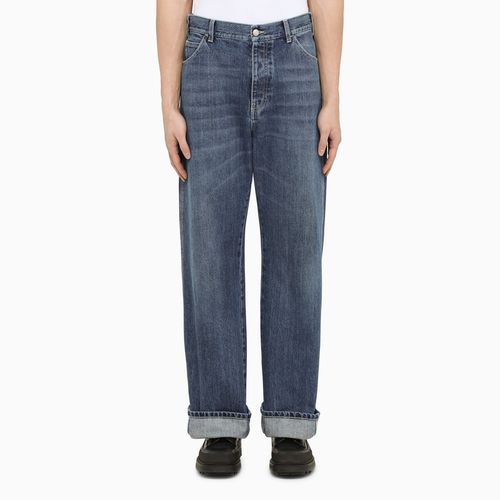 Jeans ampio blu in cotone - Alexander McQueen - Modalova